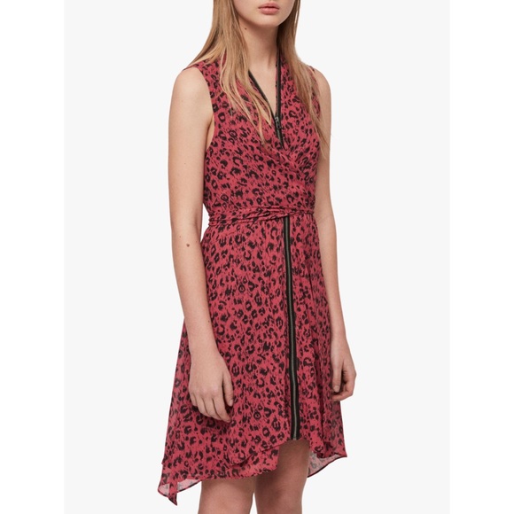 AllSaints Jayda Roar Dress, Pink size M - Picture 6 of 11